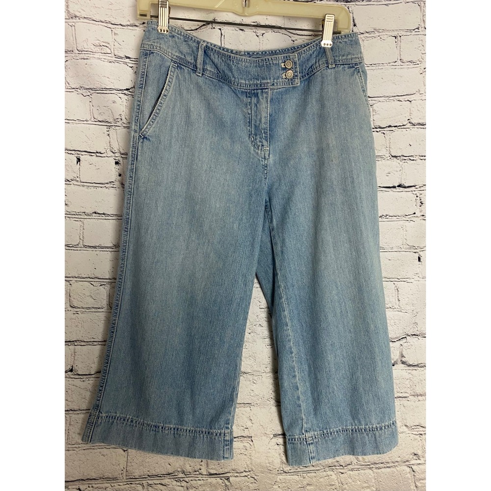 New York & Company Jeans Womens Size 4 Blue Denim Capri's